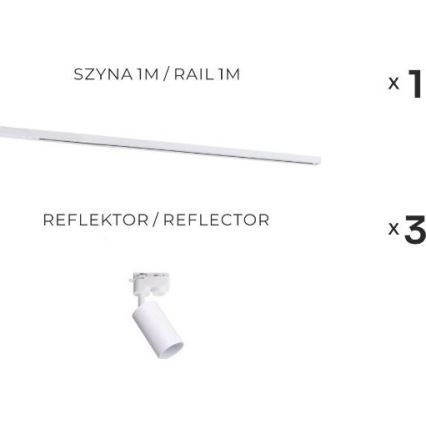 Zuma Line - Σποτ για σύστημα ράγας 3xGU10/35W/230V λευκό