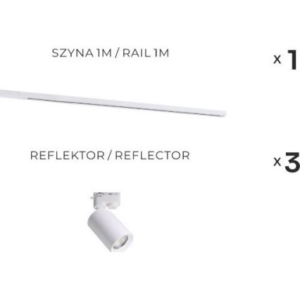 Zuma Line - Λαμπτήρας σποτ σε σύστημα ράγας 3xGU10/35W/230V λευκό