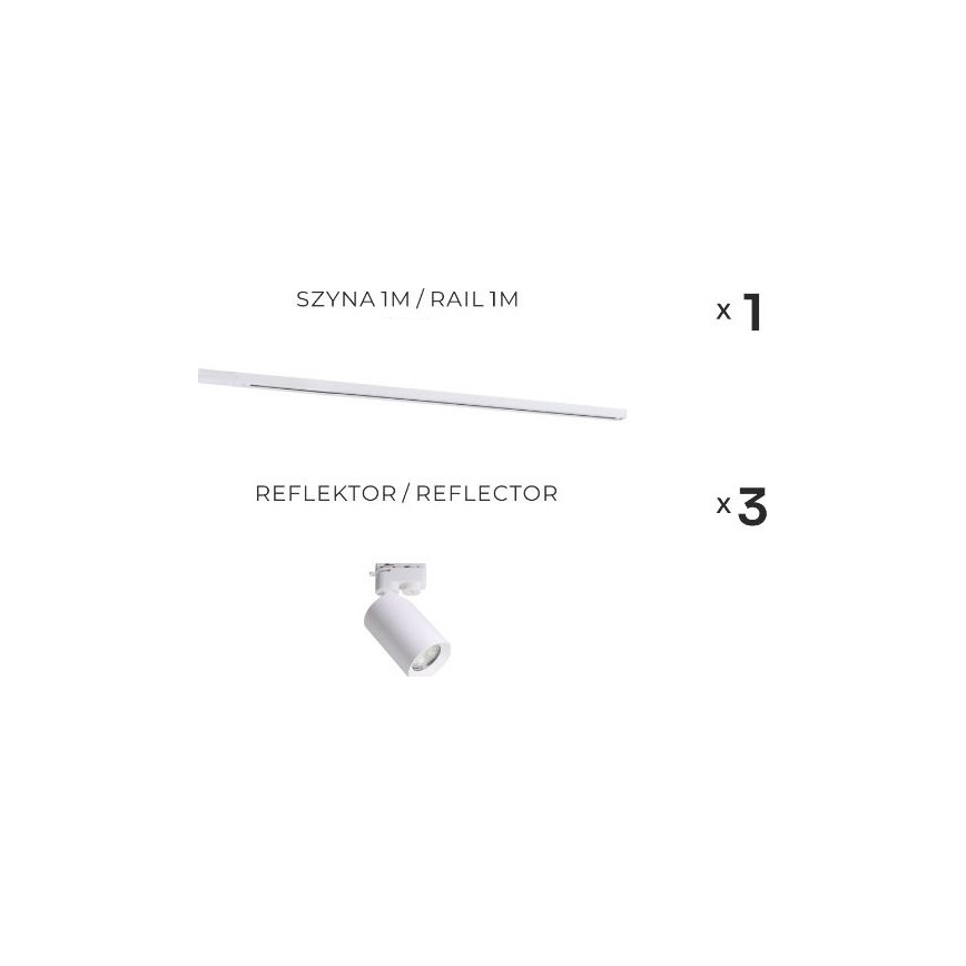 Zuma Line - Λαμπτήρας σποτ σε σύστημα ράγας 3xGU10/35W/230V λευκό