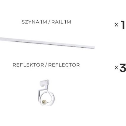 Zuma Line - Σποτ φωτιστικό σε σύστημα ράγας 3xGU10/15W/230V λευκό