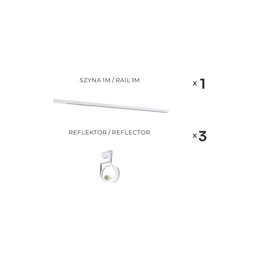 Zuma Line - Σποτ φωτιστικό σε σύστημα ράγας 3xGU10/15W/230V λευκό