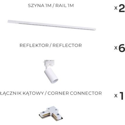 Zuma Line - Φωτιστικό οροφής με σύστημα 6xGU10/35W/230V λευκό