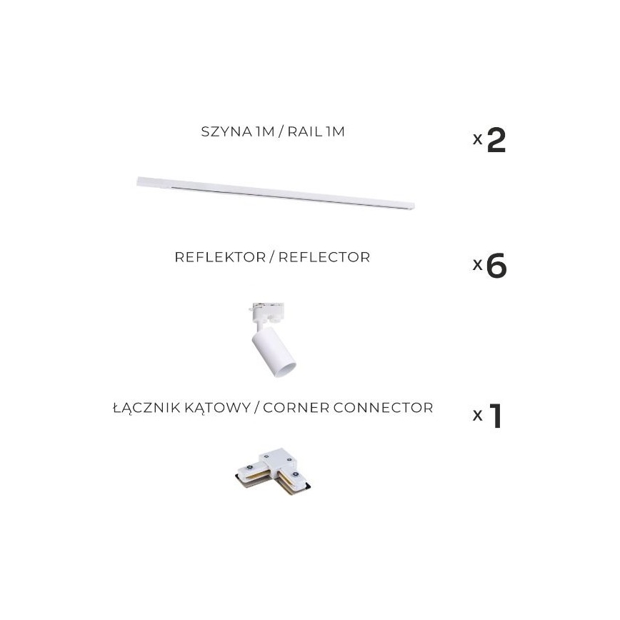 Zuma Line - Φωτιστικό οροφής με σύστημα 6xGU10/35W/230V λευκό