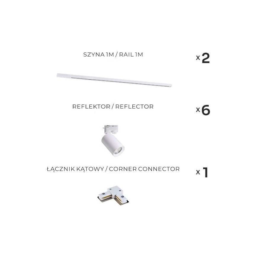 Zuma Line - Σποτ φωτιστικό σε σύστημα ράγας 6xGU10/35W/230V λευκό