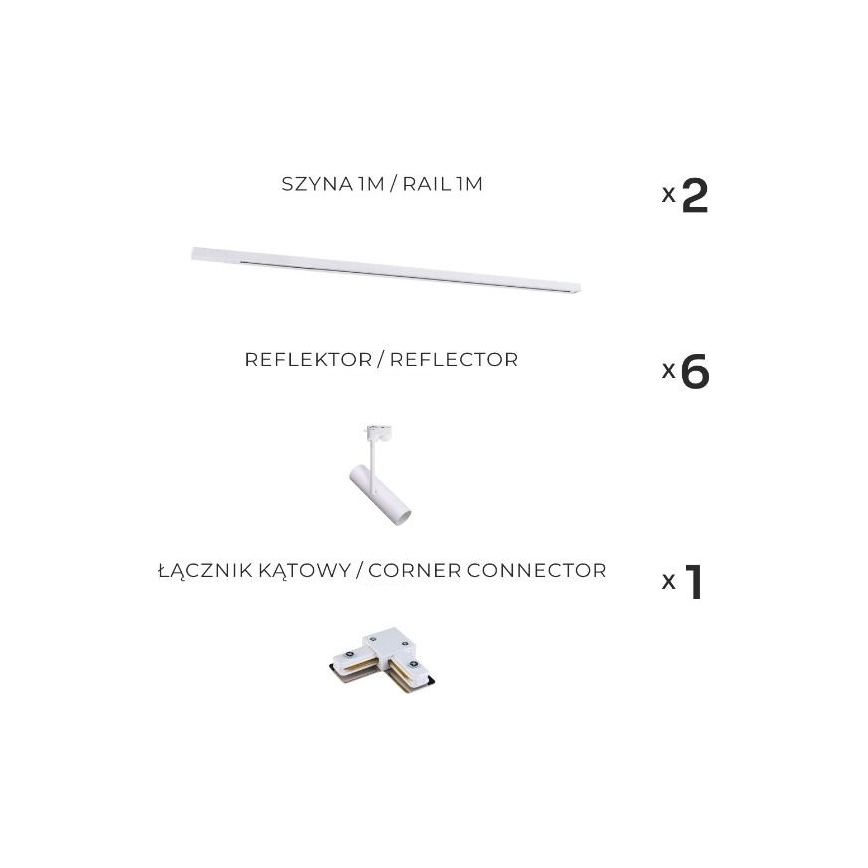 Zuma Line - Σποτ φωτιστικό για σύστημα ράγας 6xGU10/35W/230V λευκό