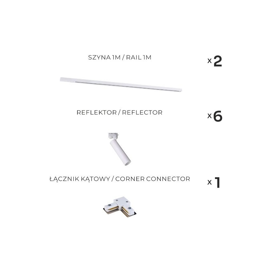Zuma Line - Φωτιστικό σποτ σε σύστημα ράγας 6xGU10/35W/230V λευκό