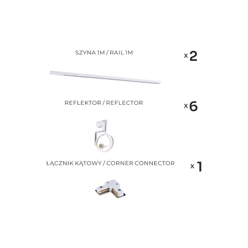 Zuma Line - Σποτ φωτιστικό για σύστημα ράγας 6xGU10/15W/230V λευκό