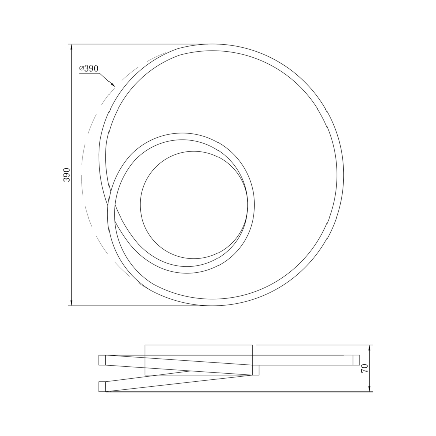 Zuma Line - Φωτιστικό οροφής LED LED/22W/230V λευκό