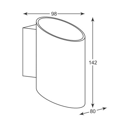 Zuma Line - Επιτοίχιο φωτιστικό 1xG9/40W/230V μαύρο/χρυσό