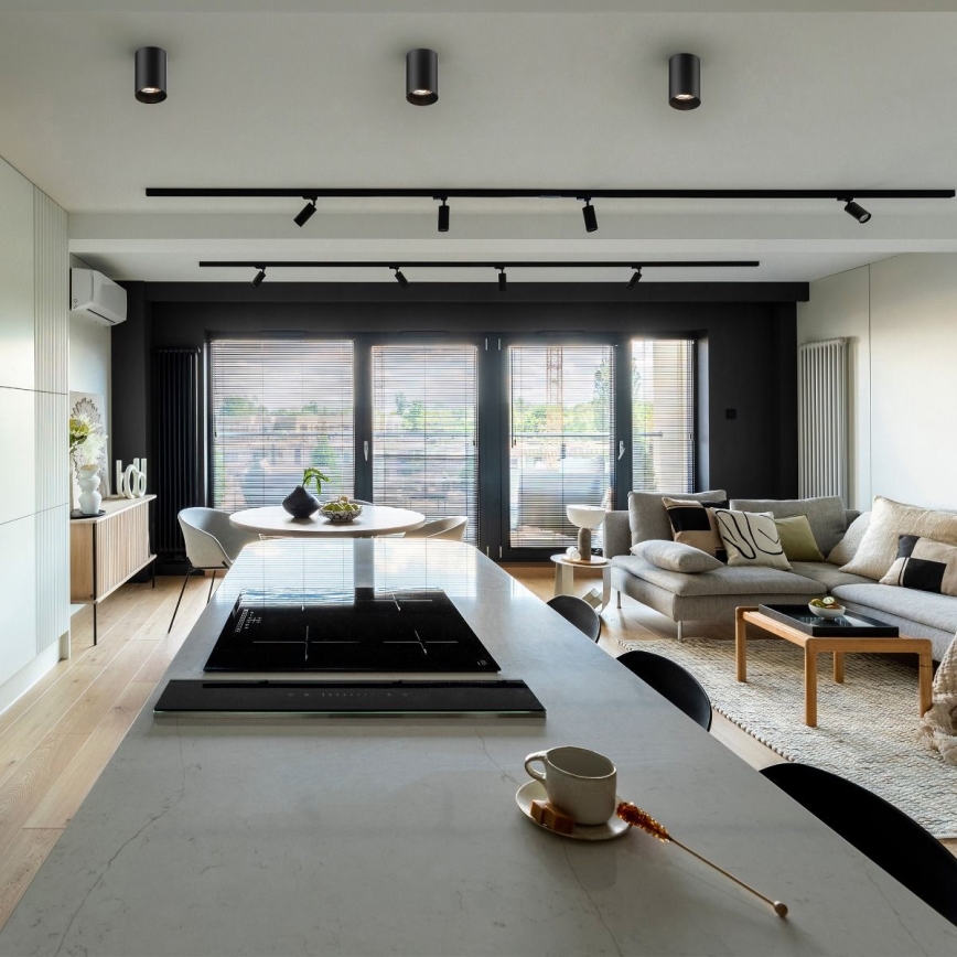 Zuma Line - LED RGBW ρυθμιζόμενο σποτ 1xGU10/6W/230V μαύρο + τηλεχειριστήριο