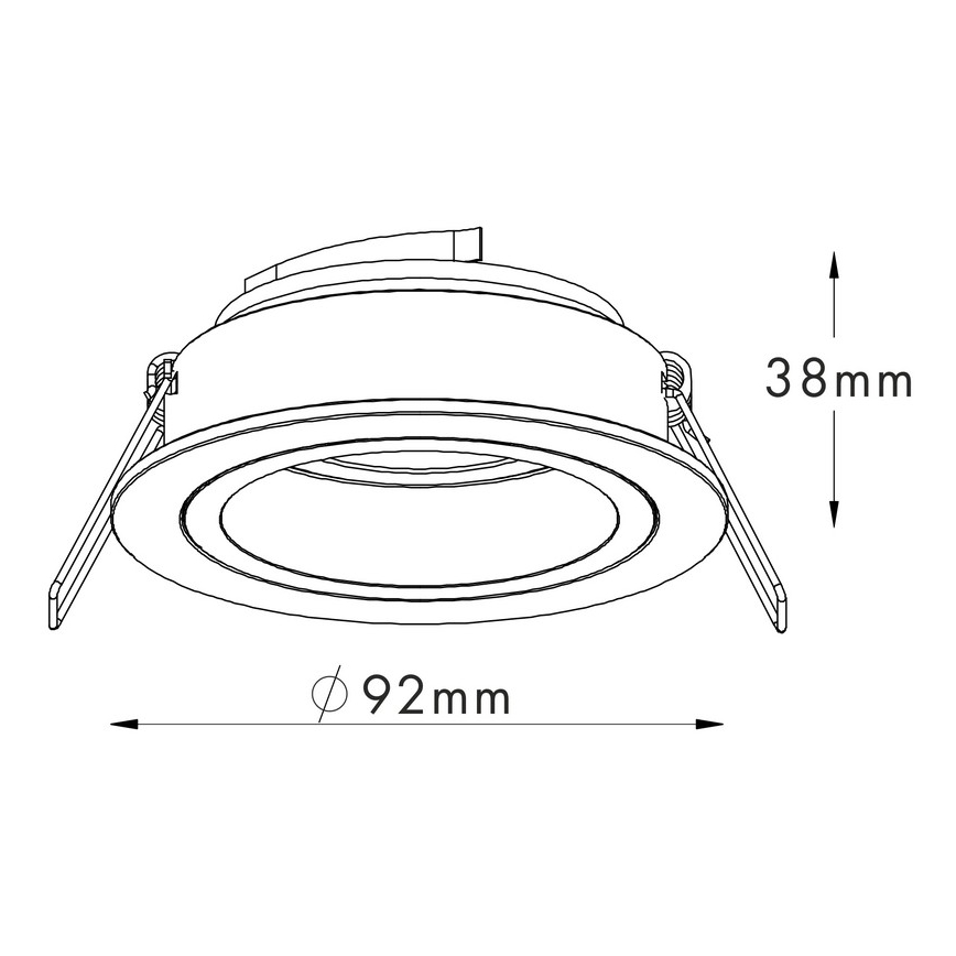 Zuma Line - Χωνευτό φωτιστικό 1xGU10/50W/230V λευκό
