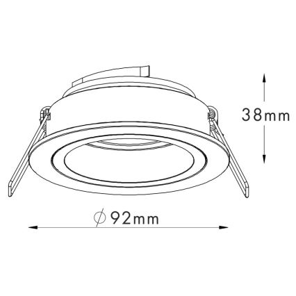 Zuma Line - Χωνευτό φωτιστικό 1xGU10/50W/230V μαύρο