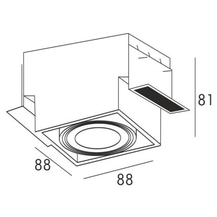 Zuma Line - Χωνευτό φωτιστικό 1xGU10/50W/230V μαύρο