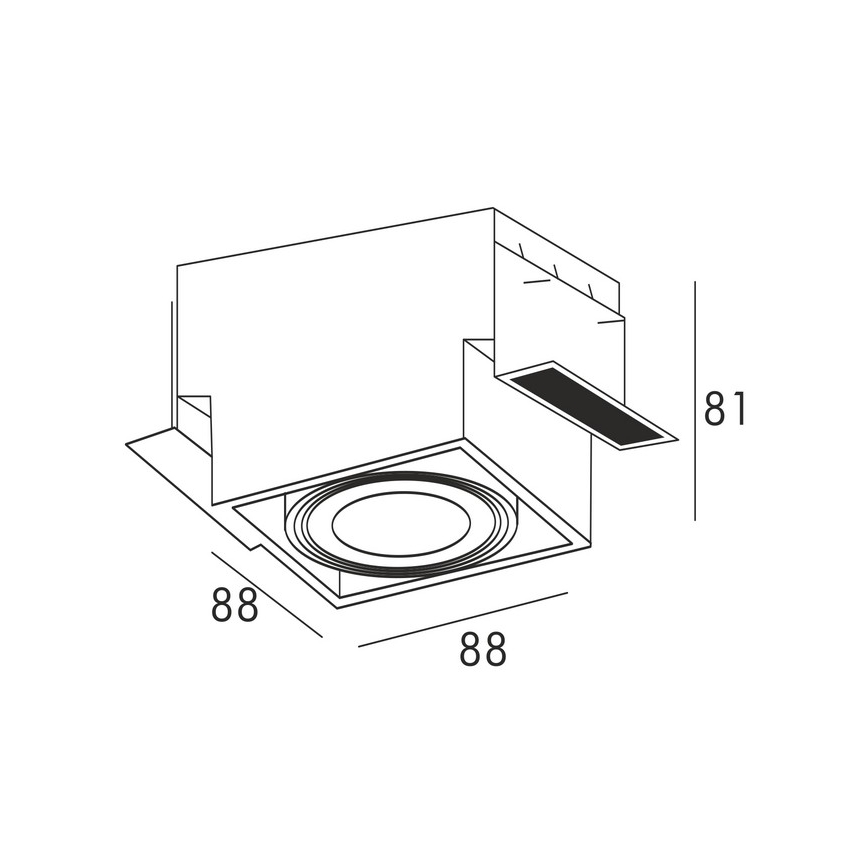 Zuma Line - Χωνευτό φωτιστικό 1xGU10/50W/230V μαύρο