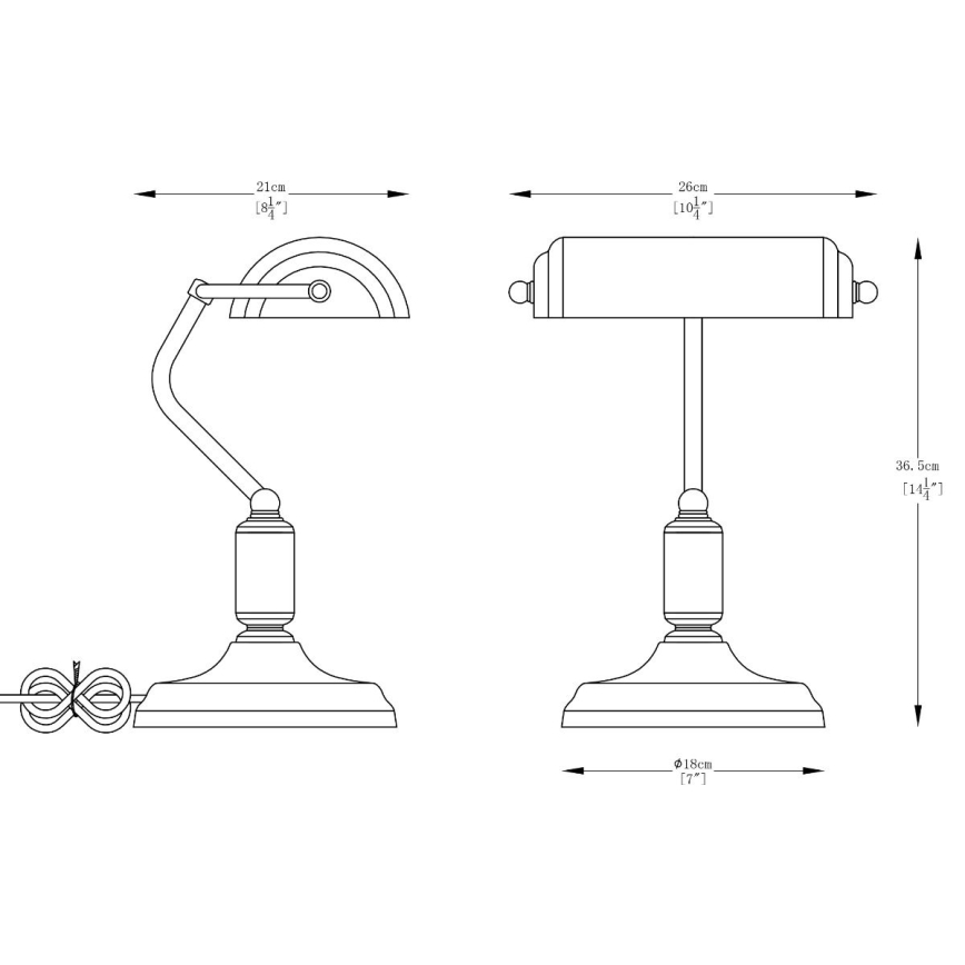 Zuma Line - Eπιτραπέζια λάμπα 1xE27/40W/230V χρυσαφί