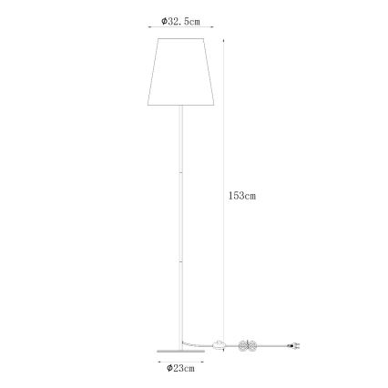 Zuma Line - Επιδαπέδια λάμπα 1xE27/40W/230V γκρι