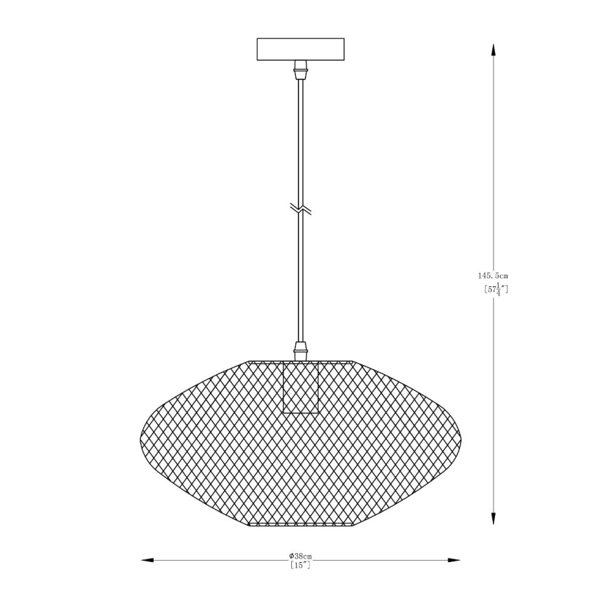 Zuma Line - Κρεμαστό φωτιστικό οροφής 1xE27/40W/230V ανθρακί