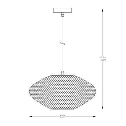 Zuma Line - Κρεμαστό φωτιστικό οροφής 1xE27/40W/230V ανθρακί