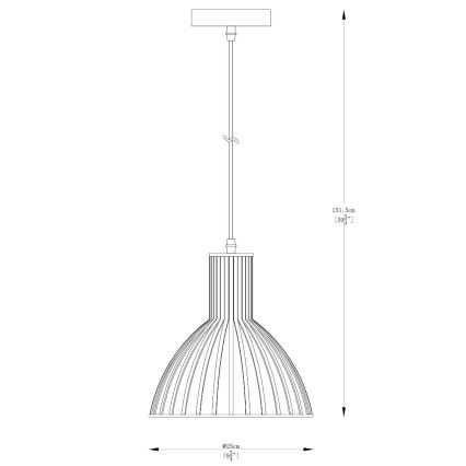 Zuma Line - Κρεμαστό φωτιστικό οροφής 1xE27/40W/230V διάμετρος 25 cm χρυσαφί