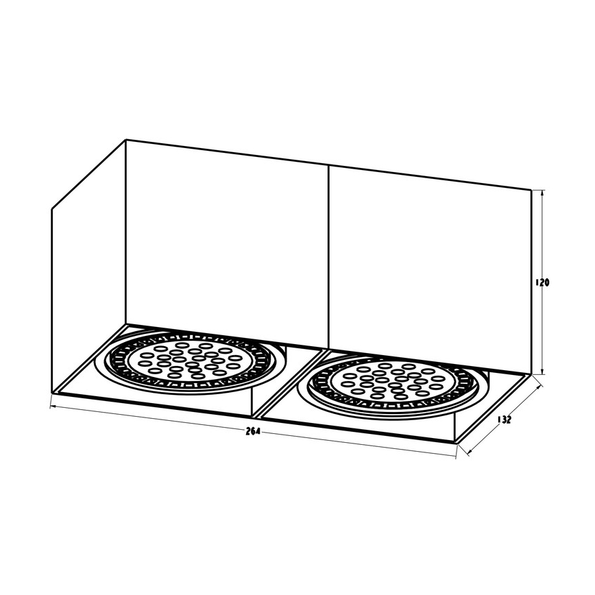 Zuma Line - Φωτιστικό σποτ  2xGU10-ES111/15W/230V λευκό