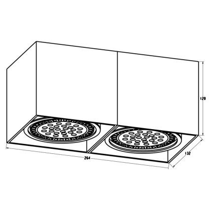 Zuma Line - Φωτιστικό σποτ  2xGU10-ES111/15W/230V λευκό