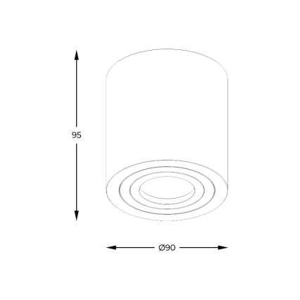Zuma Line - LED RGBW ρυθμιζόμενο σποτ μπάνιου 1xGU10/4,8W/230V IP44 λευκό + τηλεχειριστήριο