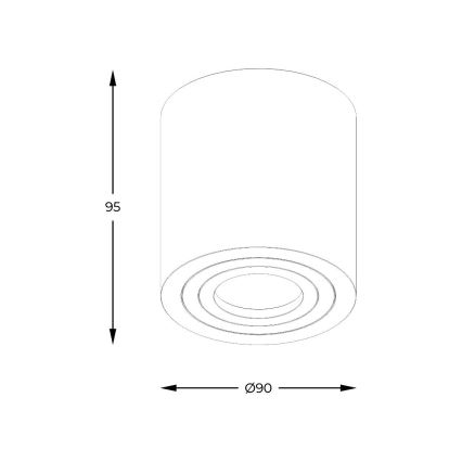 Zuma Line - LED RGBW ρυθμιζόμενο σποτ μπάνιου 1xGU10/4,8W/230V IP44 μαύρο + τηλεχειριστήριο