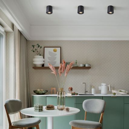 Zuma Line - LED RGBW ρυθμιζόμενο σποτ μπάνιου 1xGU10/6W/230V IP44 μαύρο + τηλεχειριστήριο