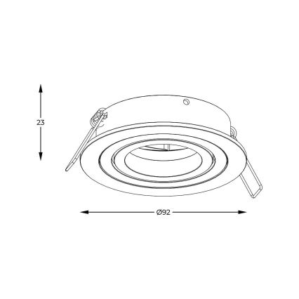 Zuma Line - Εντοιχισμένο φωτιστικό 1xGU10/50W/230V λευκό
