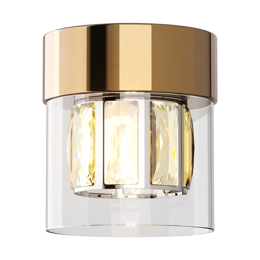 Zuma Line - Κρυστάλλινο οροφής φωτιστικό 1xG9/28W/230V σε χρυσό