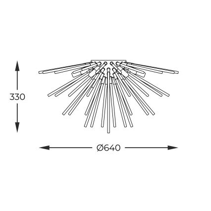 Zuma Line - Πλαφονιέρα οροφής 6xG9/42W/230V χρυσαφί