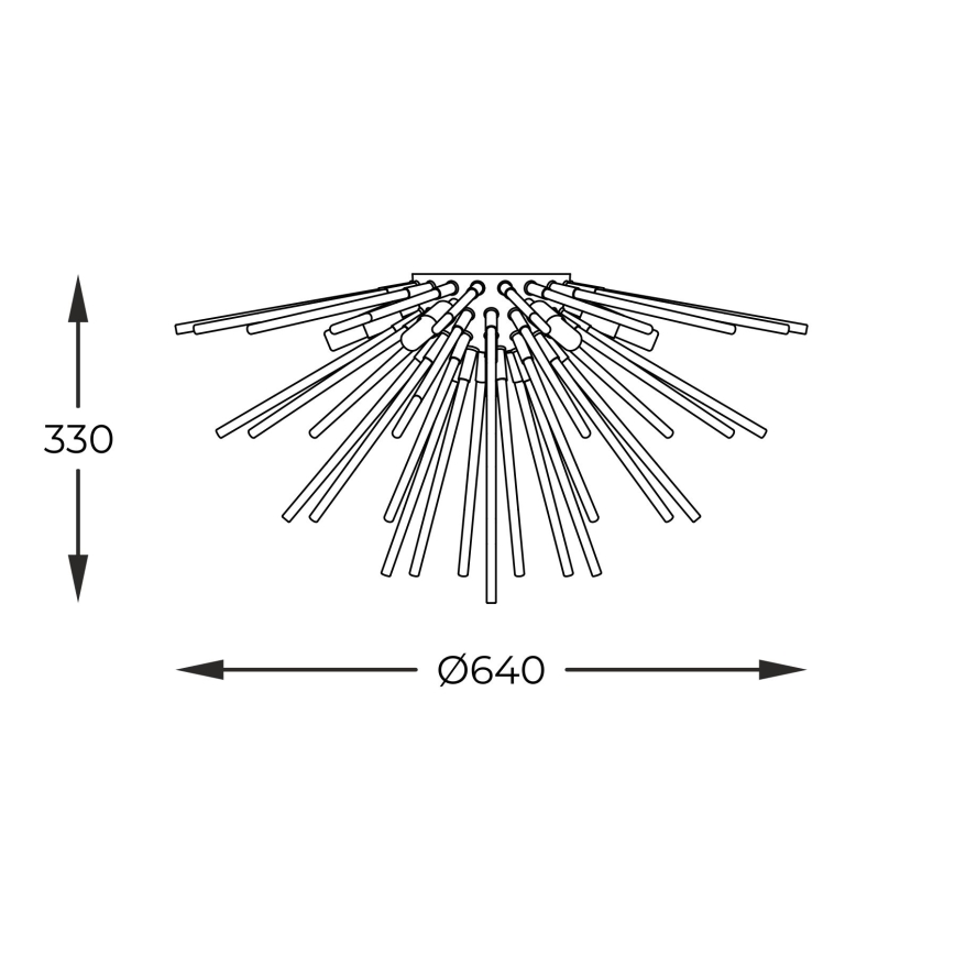 Zuma Line - Πλαφονιέρα οροφής 6xG9/42W/230V χρυσαφί
