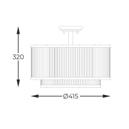 Zuma Line - Κρεμαστό φωτιστικό 5xE14/60W/230V μαύρο