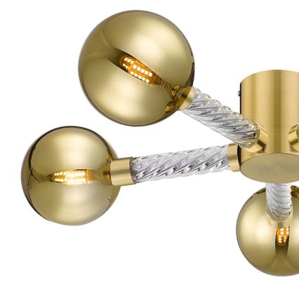 Zuma Line - Πλαφονιέρα οροφής 5xG9/6W/230V ορείχαλκος