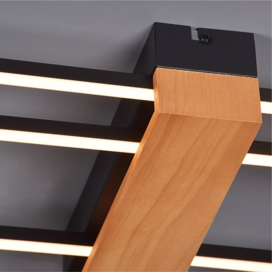 Zuma Line - Φωτιστικό οροφής LED LED/39W/230V 3000K μαύρο/πεύκο