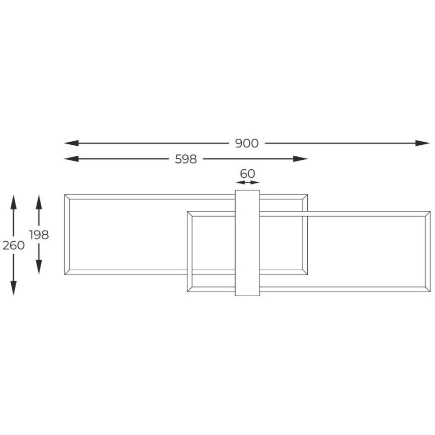 Zuma Line - Φωτιστικό οροφής LED LED/39W/230V 3000K μαύρο/πεύκο