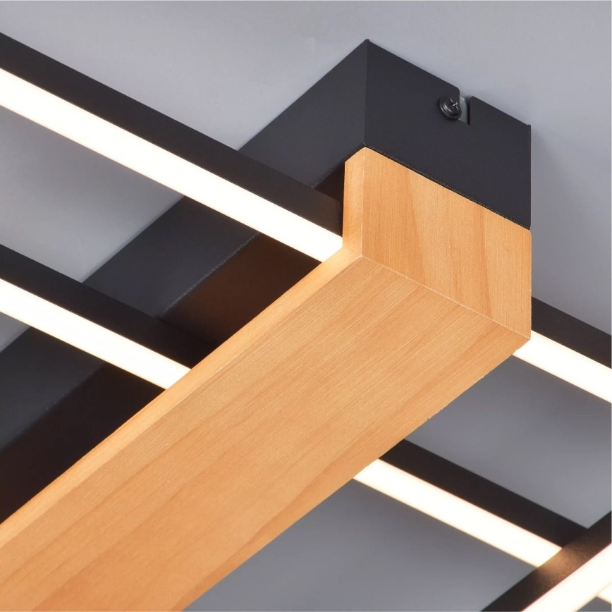 Zuma Line - Φωτιστικό οροφής LED LED/39W/230V 3000K μαύρο/πεύκο