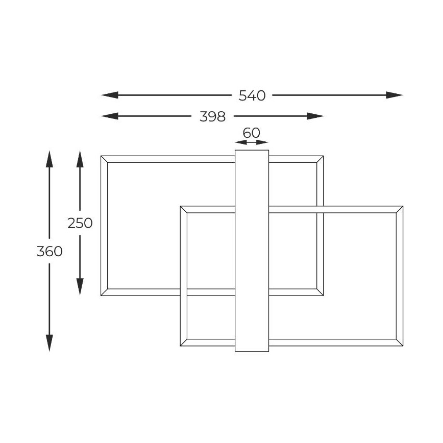 Zuma Line - Φωτιστικό οροφής LED LED/39W/230V 3000K μαύρο/πεύκο