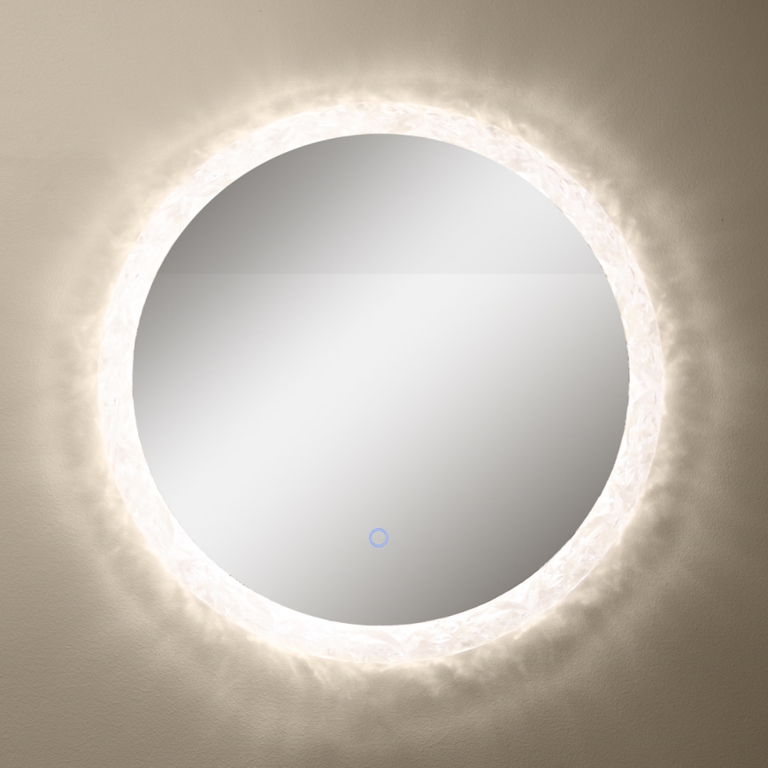 Zuma Line - Επιτοίχιος καθρέφτης μπάνιου LED με οπίσθιο φωτισμό LED/24W/230V 3000/4000/6000K δ. 60 cm IP44 γυαλιστερό χρώμιο