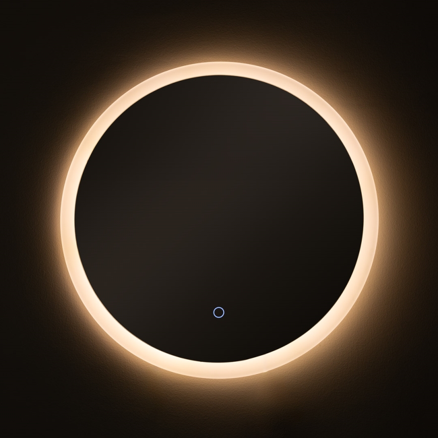 Zuma Line - LED επιτοίχιος καθρέφτης μπάνιου με ενσωματωμένο φωτισμό LED, 24W, 230V, θερμοκρασία χρώματος 3000/4000/6000K, Ø 60 cm, IP44