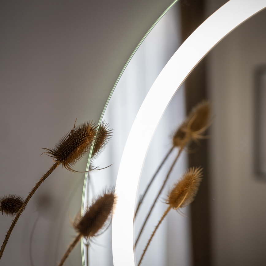 Zuma Line - Επιτοίχιος καθρέφτης μπάνιου με ενσωματωμένο φωτισμό LED/36W/230V 3000/4000/6000K διάμ. 80 cm IP44