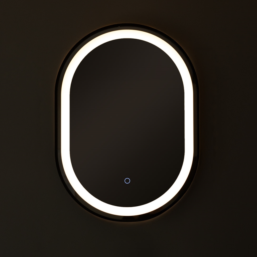 Zuma Line - LED Bathroom τοίχου καθρέφτης με ένα οπίσθιος φωτισμός LED/24W/230V 3000/4000/6000K 70x50 cm IP44 μαύρο