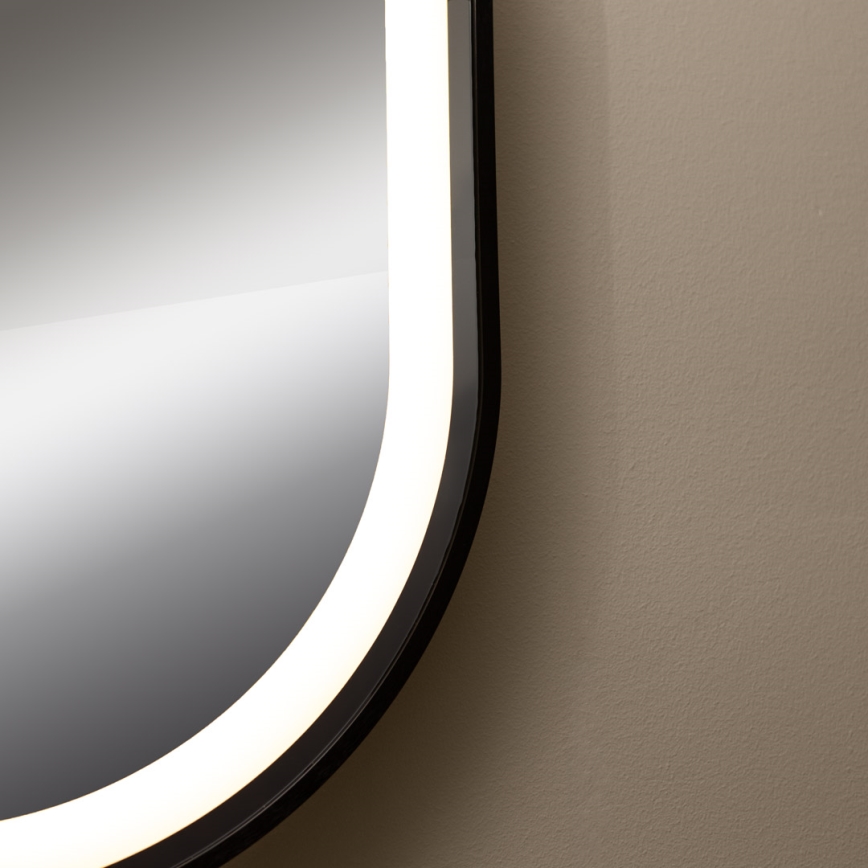 Zuma Line - LED Bathroom τοίχου καθρέφτης με ένα οπίσθιος φωτισμός LED/24W/230V 3000/4000/6000K 70x50 cm IP44 μαύρο