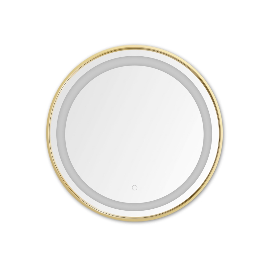 Zuma Line - LED Bathroom τοίχου καθρέφτης με ένα οπίσθιος φωτισμός LED/24W/230V 3000/4000/6000K διάμετρος 60 cm IP44 χρυσό
