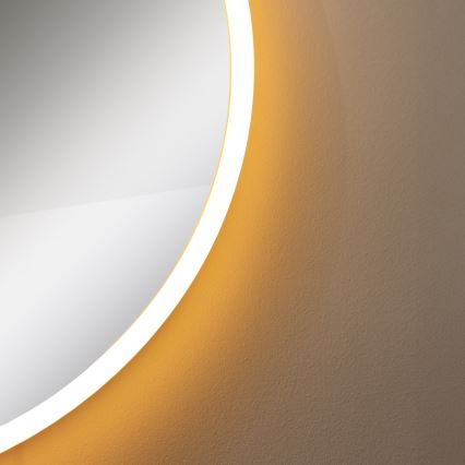 Zuma Line - LED Bathroom τοίχου καθρέφτης με ένα οπίσθιος φωτισμός LED/24W/230V 3000/4000/6000K διάμετρος 60 cm IP44 λευκό/χρυσό