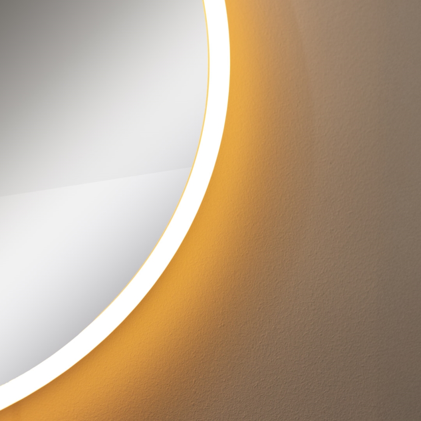 Zuma Line - LED Bathroom τοίχου καθρέφτης με ένα οπίσθιος φωτισμός LED/24W/230V 3000/4000/6000K διάμετρος 60 cm IP44 λευκό/χρυσό