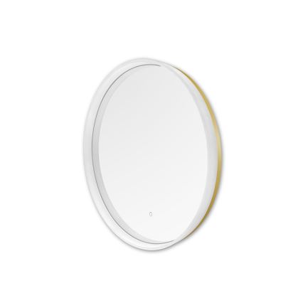 Zuma Line - LED Bathroom τοίχου καθρέφτης με ένα οπίσθιος φωτισμός LED/24W/230V 3000/4000/6000K διάμετρος 60 cm IP44 λευκό/χρυσό