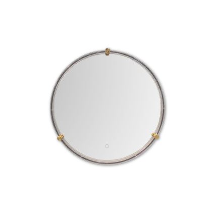 Zuma Line - LED Bathroom τοίχου καθρέφτης με ένα οπίσθιος φωτισμός LED/24W/230V 3000/4000/6000K διάμετρος 60 cm IP44 διαφανή/χρυσό