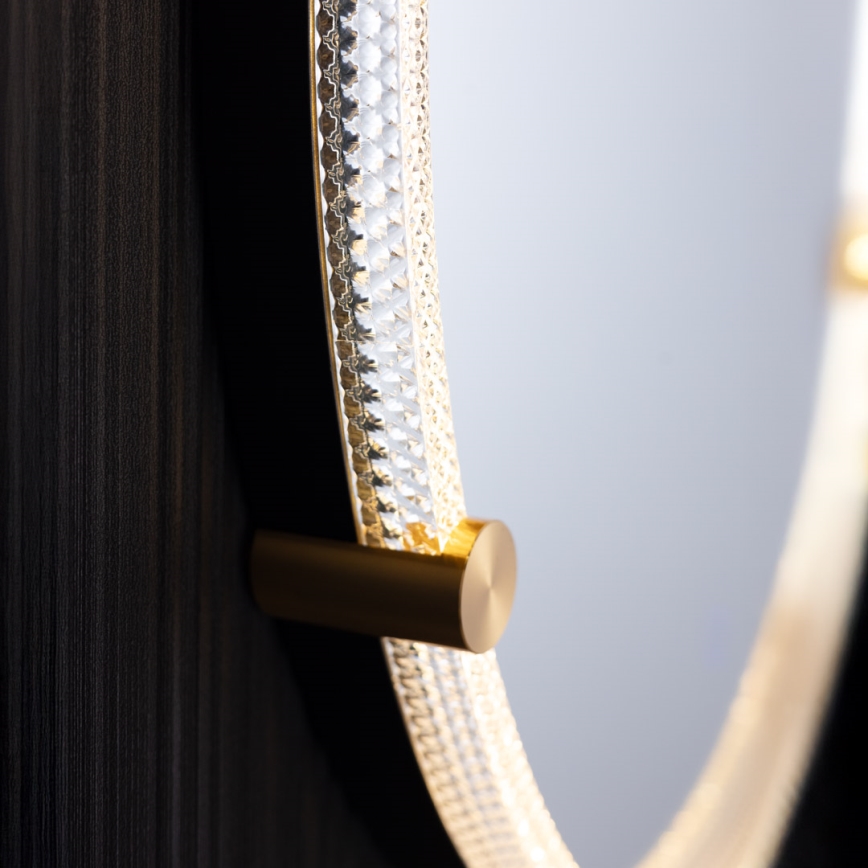 Zuma Line - LED Bathroom τοίχου καθρέφτης με ένα οπίσθιος φωτισμός LED/24W/230V 3000/4000/6000K διάμετρος 60 cm IP44 διαφανή/χρυσό