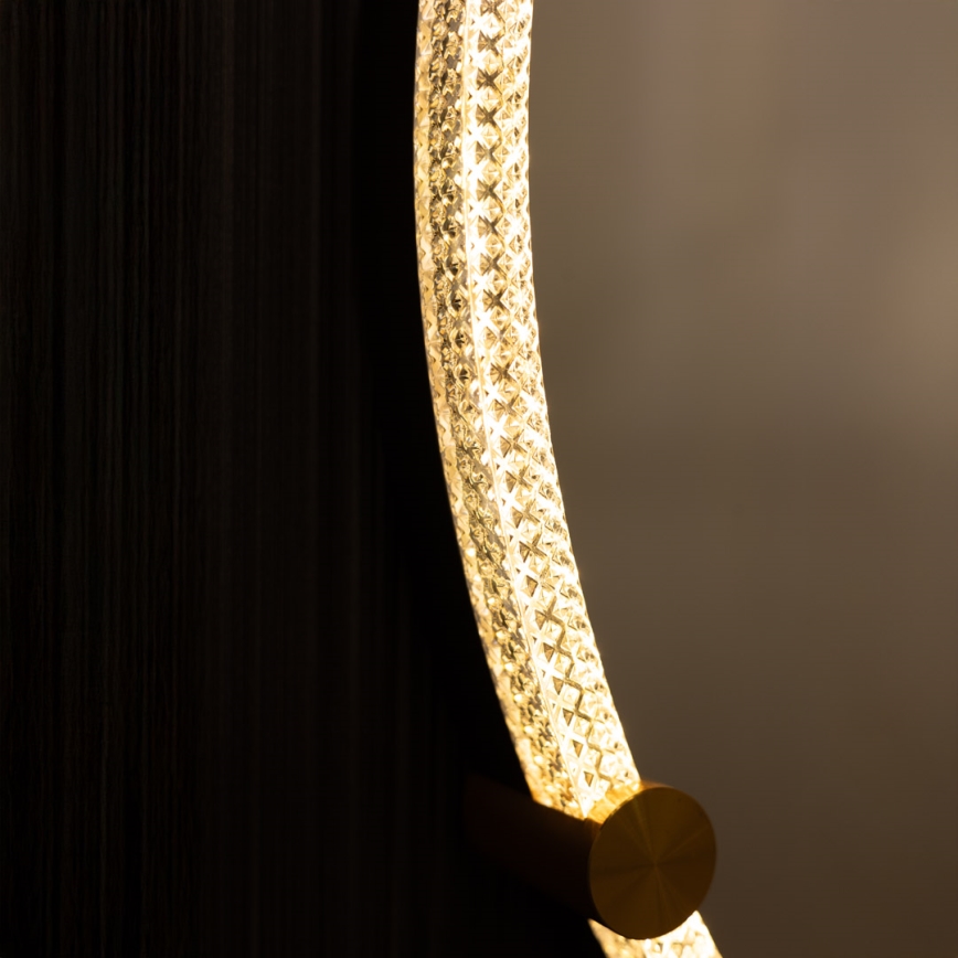 Zuma Line - LED Bathroom τοίχου καθρέφτης με ένα οπίσθιος φωτισμός LED/24W/230V 3000/4000/6000K διάμετρος 60 cm IP44 διαφανή/χρυσό